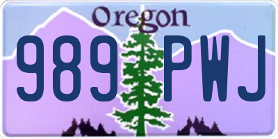 OR license plate 989PWJ