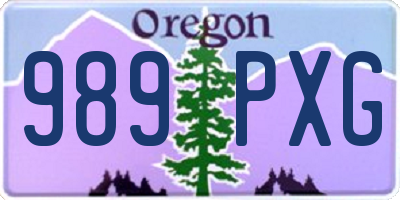 OR license plate 989PXG