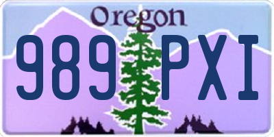 OR license plate 989PXI