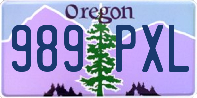 OR license plate 989PXL