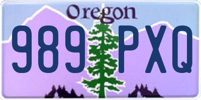 OR license plate 989PXQ