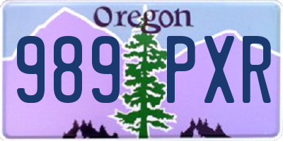OR license plate 989PXR