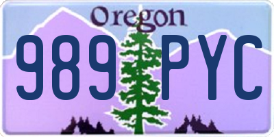 OR license plate 989PYC