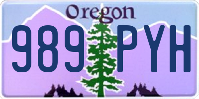 OR license plate 989PYH
