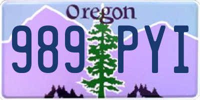 OR license plate 989PYI
