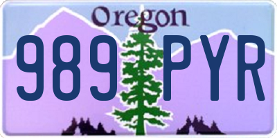 OR license plate 989PYR