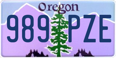 OR license plate 989PZE