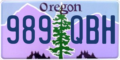 OR license plate 989QBH