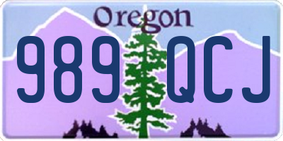 OR license plate 989QCJ