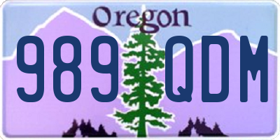 OR license plate 989QDM