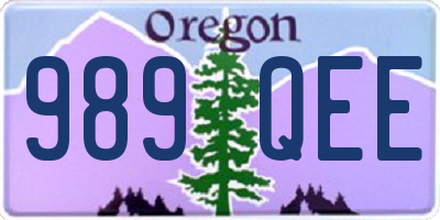 OR license plate 989QEE