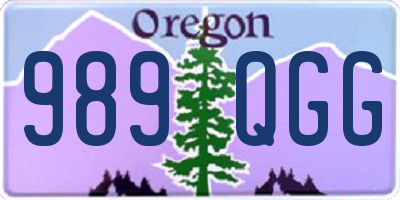 OR license plate 989QGG