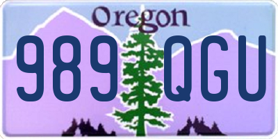 OR license plate 989QGU