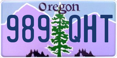 OR license plate 989QHT
