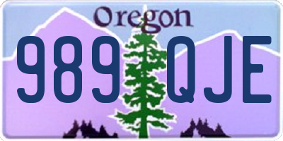 OR license plate 989QJE