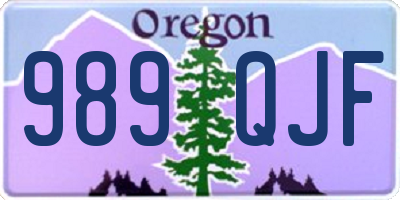 OR license plate 989QJF