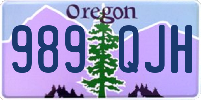 OR license plate 989QJH