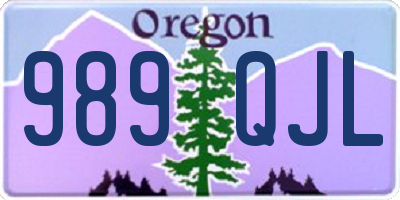 OR license plate 989QJL