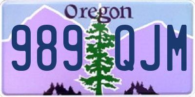 OR license plate 989QJM