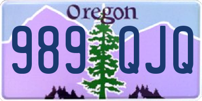 OR license plate 989QJQ