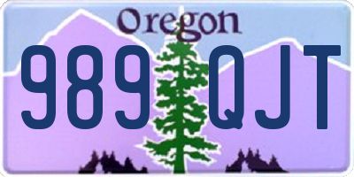 OR license plate 989QJT