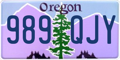 OR license plate 989QJY