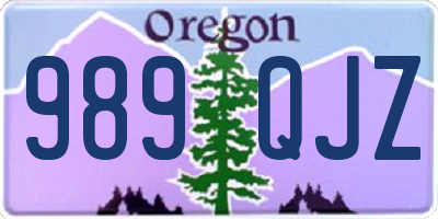 OR license plate 989QJZ