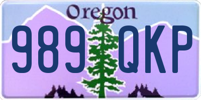 OR license plate 989QKP