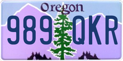OR license plate 989QKR