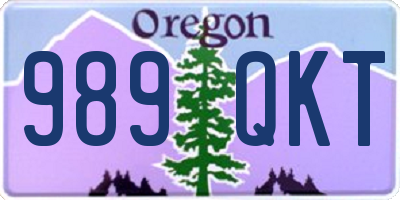 OR license plate 989QKT