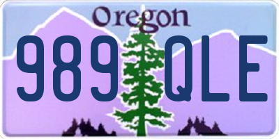 OR license plate 989QLE