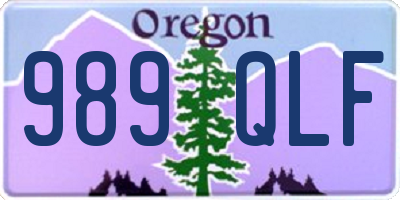 OR license plate 989QLF