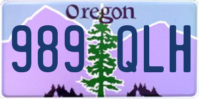 OR license plate 989QLH