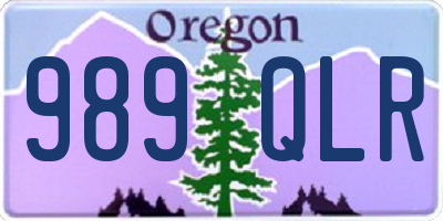OR license plate 989QLR