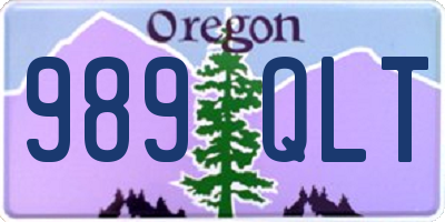 OR license plate 989QLT