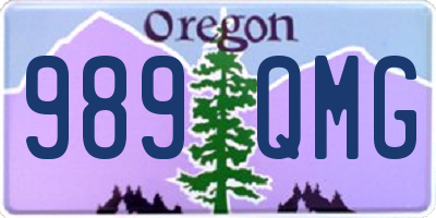 OR license plate 989QMG