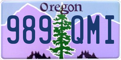 OR license plate 989QMI