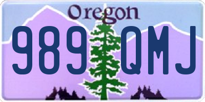 OR license plate 989QMJ