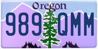 OR license plate 989QMM