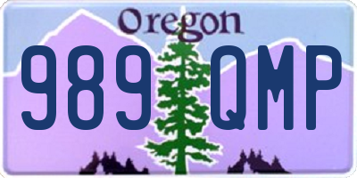 OR license plate 989QMP