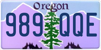 OR license plate 989QQE