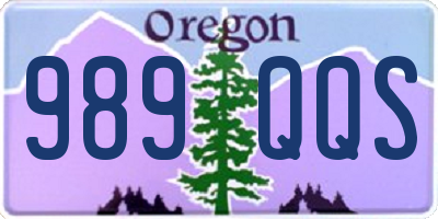 OR license plate 989QQS