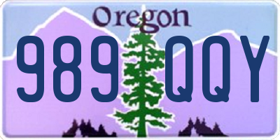 OR license plate 989QQY