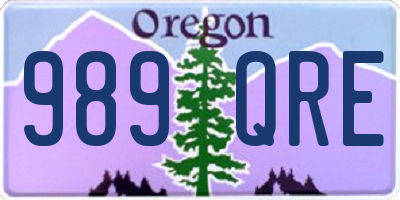 OR license plate 989QRE