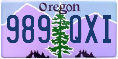 OR license plate 989QXI