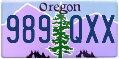 OR license plate 989QXX