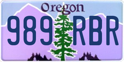 OR license plate 989RBR
