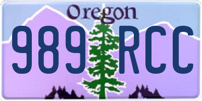 OR license plate 989RCC