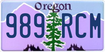 OR license plate 989RCM