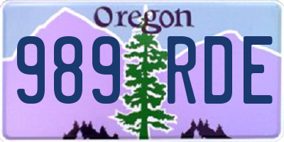 OR license plate 989RDE